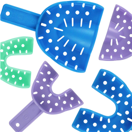 Dynarex Disposable Impression Trays – Perforated Plastic, Size #9, 12 Pcs #2238